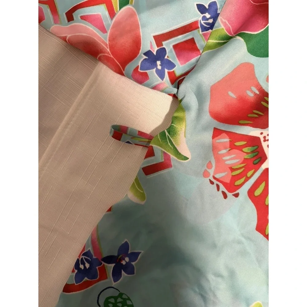 Natori Star Blossom L Robe & Gown Set Silky Floral Kimono Luxury Lounge Resort